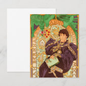 Alphonse Mucha Prinz und Drache Einladung (Vorne/Hinten)