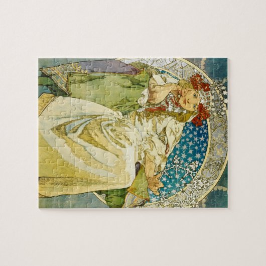 Alphonse Mucha Prinzessin Hyacinth Art Nouveau Puzzle (Horizontal)