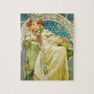 Alphonse Mucha Prinzessin Hyacinth Art Nouveau Puzzle