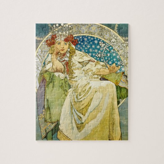 Alphonse Mucha Prinzessin Hyacinth Art Nouveau Puzzle (Vertikal)