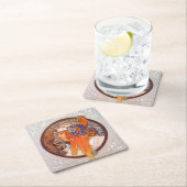 Alphonse Mucha Rechteckiger Pappuntersetzer (Vor Ort)