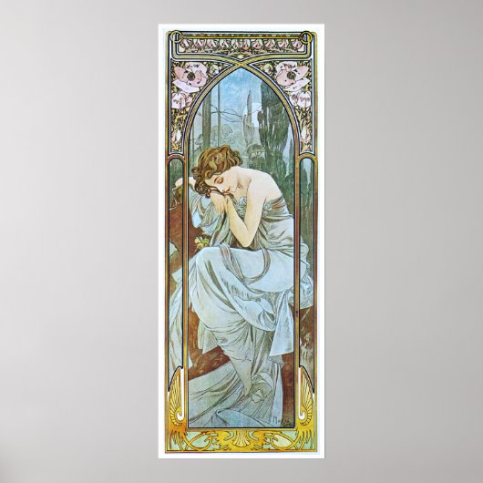 Alphonse Mucha. Repos De La Nuit/Nocturnal Slumber Poster (Vorne)