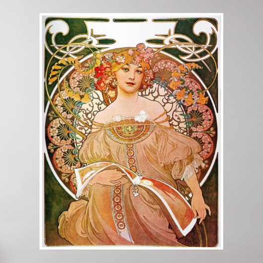 Alphonse Mucha, Reverie/Daydream, 1896. Poster (Vorne)
