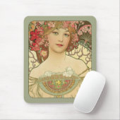 Alphonse Mucha Rêverie Daydream CC0155 Art Nouveau Mousepad (Mit Mouse)