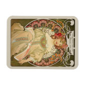 Alphonse Mucha Rêverie Daydream CC0878 Art Nouveau Magnet (Horizontal)