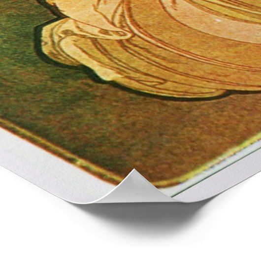 Alphonse Mucha Reverie Daydream Poster (Ecke)