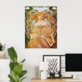 Alphonse Mucha Reverie Daydream Poster (Heimbüro)