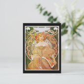 Alphonse Mucha Reverie Daydream Postkarte (Stehend Vorderseite)
