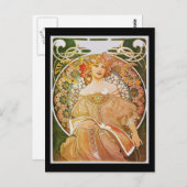 Alphonse Mucha Reverie Daydream Postkarte (Vorne/Hinten)