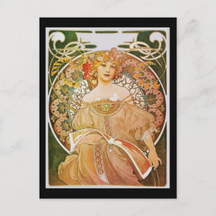 Alphonse Mucha Reverie Daydream Postkarte