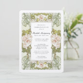 Alphonse Mucha Rose Feier des Lebens Einladung (Stehend Vorderseite)