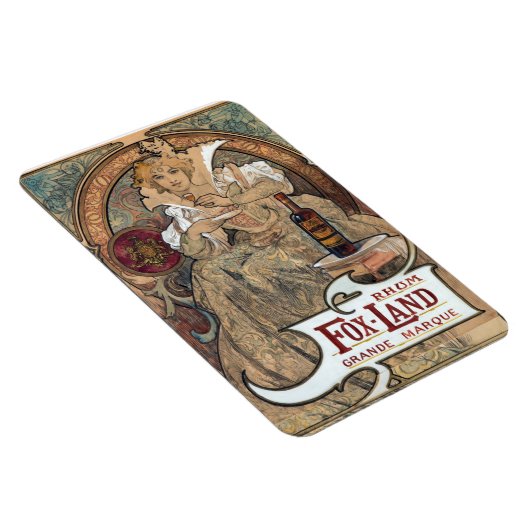 Alphonse Mucha Rum Magnet (Rechte Seite)