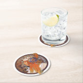 Alphonse Mucha Runder Pappuntersetzer (Vor Ort)