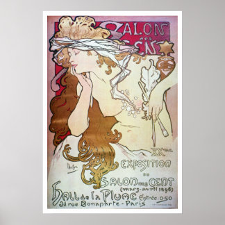 Alphonse Mucha. Salon Des Cent, 1896 Poster