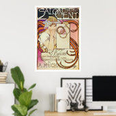 Alphonse Mucha. Salon Des Cent, 1897 Poster (Heimbüro)