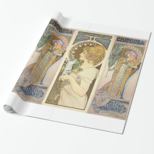Alphonse Mucha - Sarah Bernhard Malerei Geschenkpapier