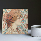 Alphonse Mucha Sarah Bernhardt Art Nouveau Keramik Fliese