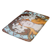 Alphonse Mucha Sarah Bernhardt Vintag Art Nouveau Badematte (Schrägansicht)