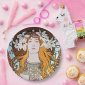 Alphonse Mucha Sarah Bernhardt Vintag Art Nouveau Pappteller (Party)