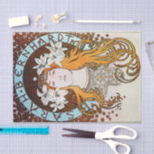 Alphonse Mucha Sarah Bernhardt Vintag Art Nouveau Seidenpapier (Handwerk)