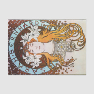 Alphonse Mucha Sarah Bernhardt Vintag Art Nouveau Seidenpapier