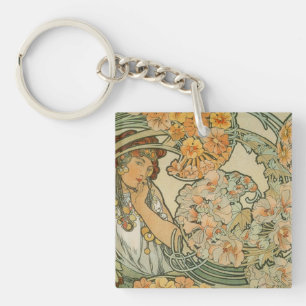 Alphonse Mucha Schlüsselanhänger