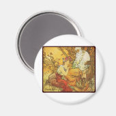 Alphonse-Mucha-Schokoladenmassage Magnet (Vorderseite/Rückseite)