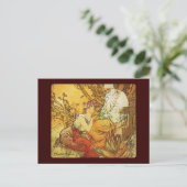 Alphonse-Mucha-Schokoladenmassage Postkarte (Stehend Vorderseite)