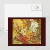 Alphonse-Mucha-Schokoladenmassage Postkarte (Vorne/Hinten)