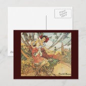 Alphonse-Mucha-Schokoladenmassage Postkarte (Vorne/Hinten)