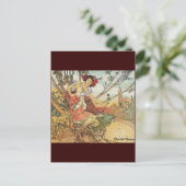 Alphonse-Mucha-Schokoladenmassage Postkarte (Stehend Vorderseite)