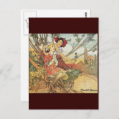 Alphonse-Mucha-Schokoladenmassage Postkarte (Vorne/Hinten)