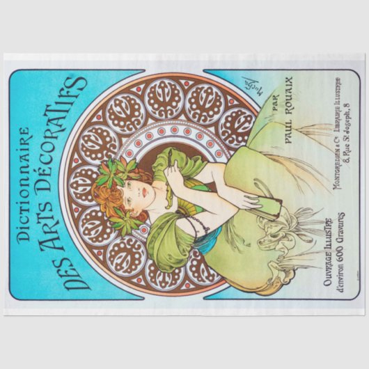 Alphonse Mucha Seidenpapier (Vorderseite)