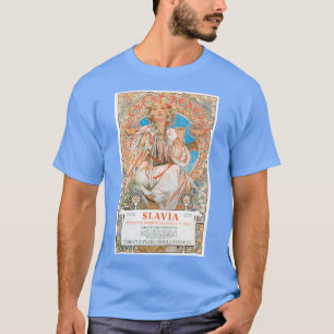 Alphonse Mucha Slavia 1907 Poster T-Shirt