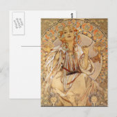 Alphonse Mucha - Slavia Postkarte (Vorne/Hinten)