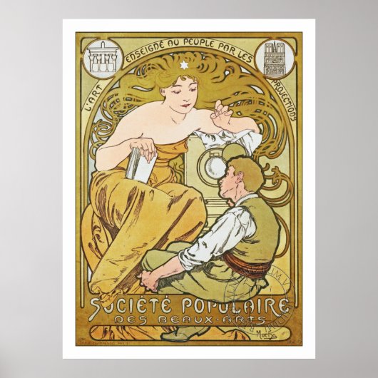 Alphonse Mucha - Société Populaire des Beaux Arts Poster (Vorne)