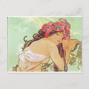 Alphonse Mucha. Sommer, 1896 Postkarte