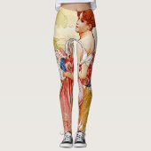 Alphonse Mucha Sommer Leggings (Vorderseite)