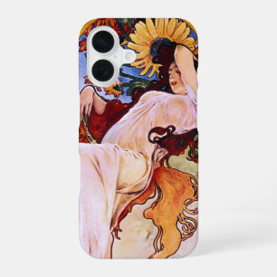 Alphonse Mucha Sommer-Saison, Vintage Art Nouveau iPhone 16 Hülle
