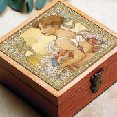 Alphonse Mucha Sommersaison - Jugendstil Vintag Fliese