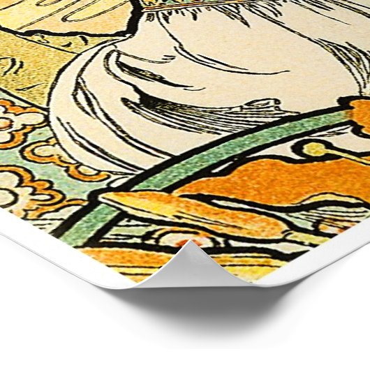 Alphonse Mucha: Sprache der Blume Poster (Ecke)