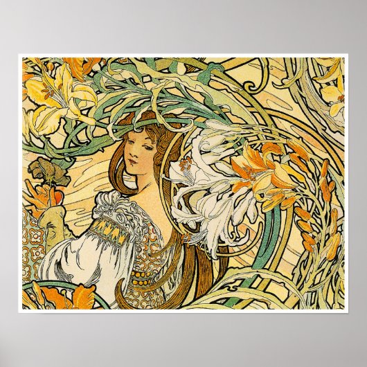Alphonse Mucha: Sprache der Blume Poster (Vorne)
