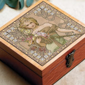 Alphonse Mucha Spring 4Seasons Jugendstil Vintag Fliese