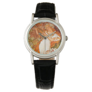 Alphonse Mucha Spring Armbanduhr