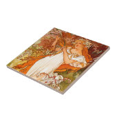 Alphonse Mucha Spring Fliese (Seite)
