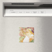 Alphonse Mucha Spring Floral Vintag Jugendstil Magnet (In Situ (Geschirrspüler))