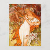 Alphonse Mucha Spring Postkarte (Vorderseite)