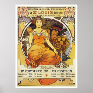 Alphonse Mucha. St. Louis Expo 1903 Poster
