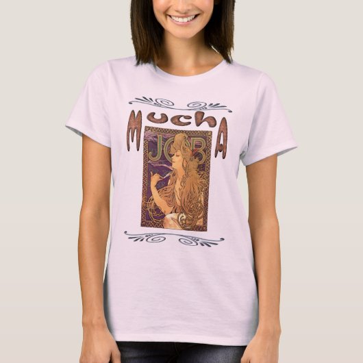 Alphonse Mucha - Stellenanzeige T-Shirt (Vorderseite)