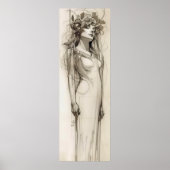 Alphonse Mucha Stift Landschaft Jugendstil Poster (Vorne)